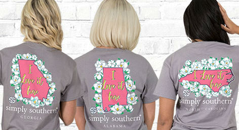 New Simply Southern States T-Shirts For 2018