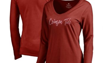 Alabama Crimson Tide Tees Women's Long Sleeve V-Neck T-Shirt
