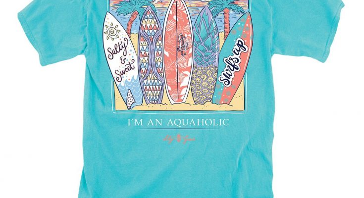 Lily Grace Surfboards T-Shirt - Cute Beach Summer Surfboards Shirt