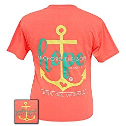 Girlie Girl Originals Hope Anchors the Soul Retro Heather Coral Short Sleeve T-Shirt