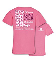 Southern Couture Comfort Lets Give Breast Cancer Boot T-Shirt