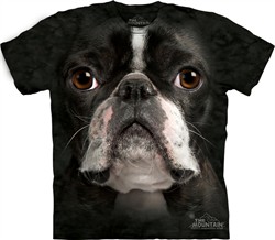 Boston Terrier Shirt Tie Dye Dog Face T-shirt