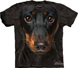 Daschund Shirt Tie Dye Dog Head T-shirt