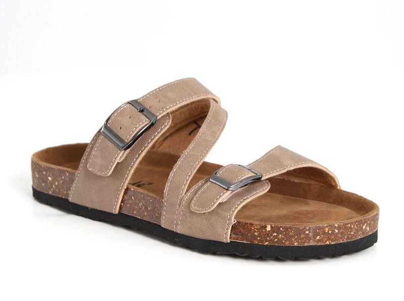 Outwoods Bork Diagonal Strap Sandals for Women in Taupe