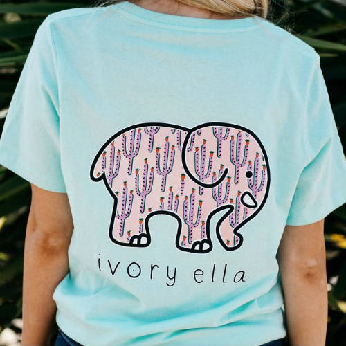 Ivory Ella Fit Neon Mint Kendra Dandy Cactus Tee