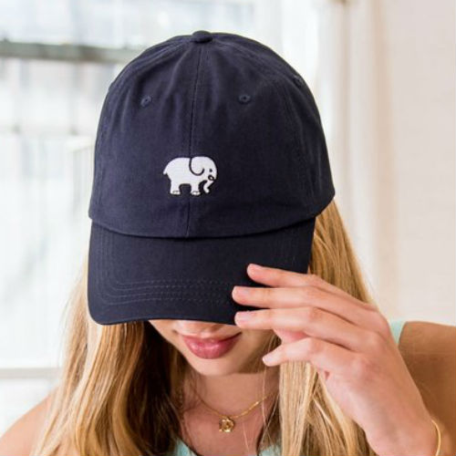 Ivory Ella Navy Baseball Cap