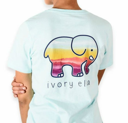 Ivory Ella Ella Fit Neon Mint Mountains Tee