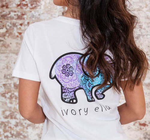 Ivory Ella Perfect Fit White Yin Yang Tee