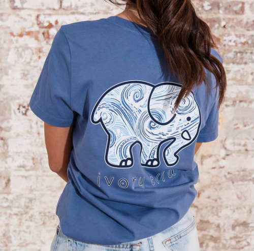 Ivory Ella Perfect Fit Ocean Waves Tee