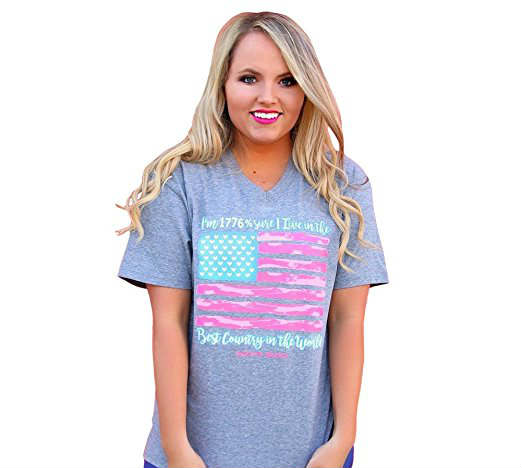 Jadelynn Brooke Womens USA Flag T-Shirt