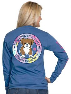 Simply Southern Long Sleeve Dog Text T-Shirt