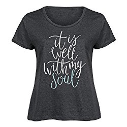 It Is Well With My Soul  Womens Plus Size Scoop Neck Tee
