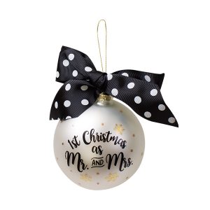 First As Mr and Mrs - Cute Simply Southern Christmas Tree Holiday Ornaments