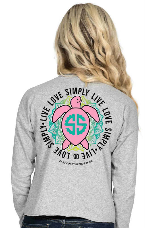 Simply Southern Live Love Simply Cropped Long Sleeve T-Shirt
