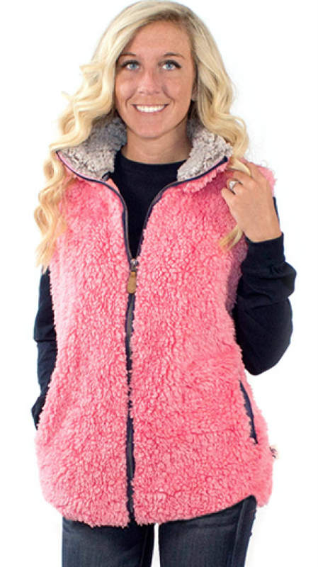 Simply Southern Sherpa Vest Color Pink