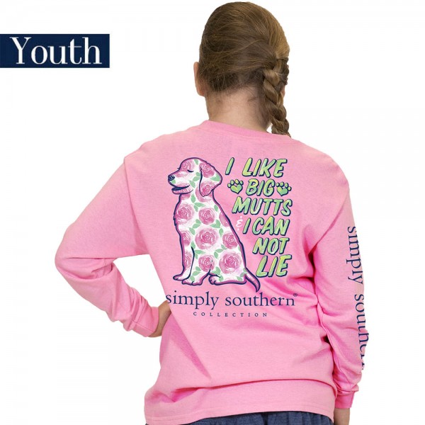 Youth Simply Southern Long Sleeve T-Shirt - I Big Mutts - Dog Tee
