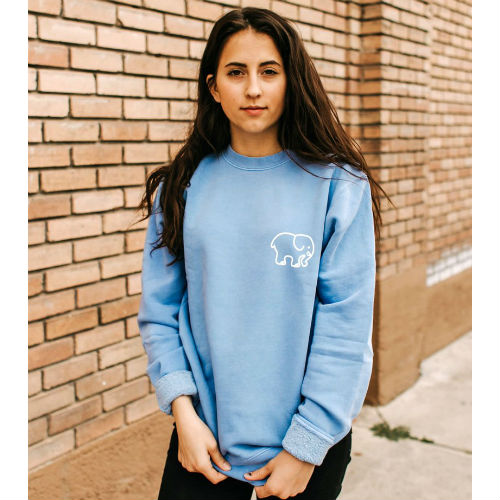 Ivory Ella Light Blue Crew Neck Sweatshirt