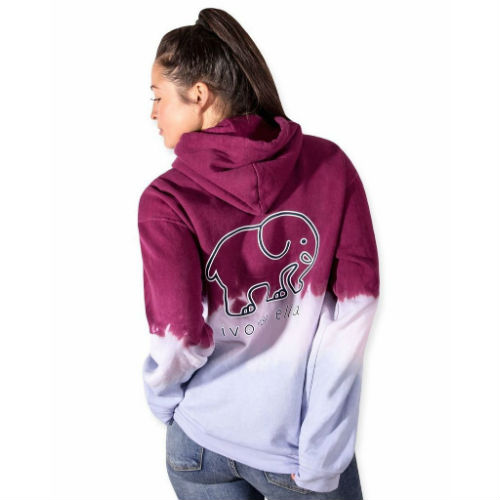 Ivory Ella Hoodies - Oversized Berry Ombre Hoodie