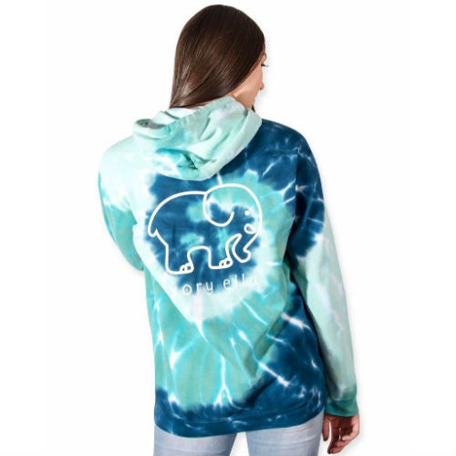 Ivory Ella Hoodies - Oversized Blue Green Swirl Hoodie