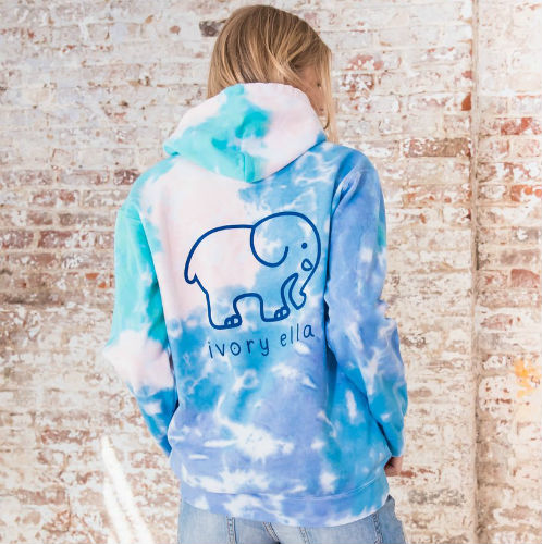 Ivory Ella Hoodies - Oversized Pastel Rainbow Hoodie