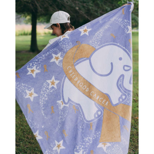 Ivory Ella Childhood Cancer Awareness Blanket