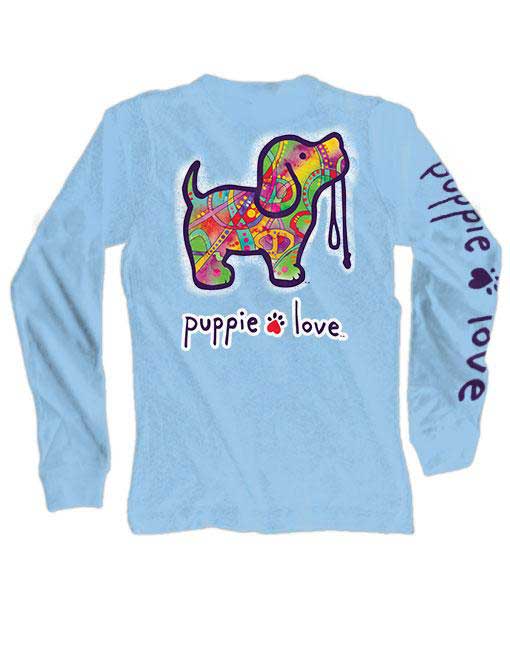 Puppie Love Long Sleeve T-Shirt Abstract Pup Womens Tee