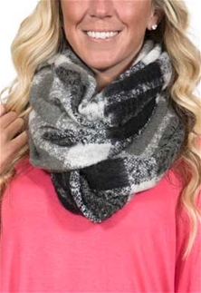 Simply Southern Infinity Scarf Colors Black And Grey