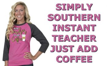 Simply Southern Faithful Baseball Raglan Shirt - Instant Teacher Just Add Coffee