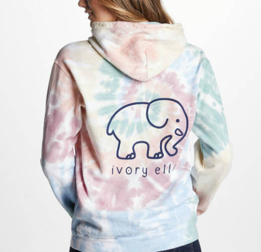 Ivory Ella Pastel Swirl Tie Dye Hoodie