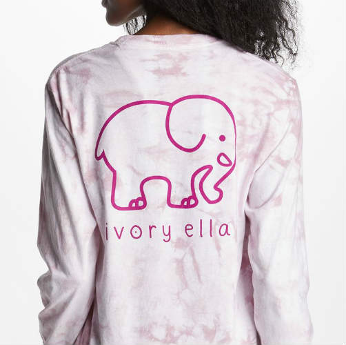 Ivory Ella Classic Fit Aolani Nightshade Long Sleeve T-Shirt