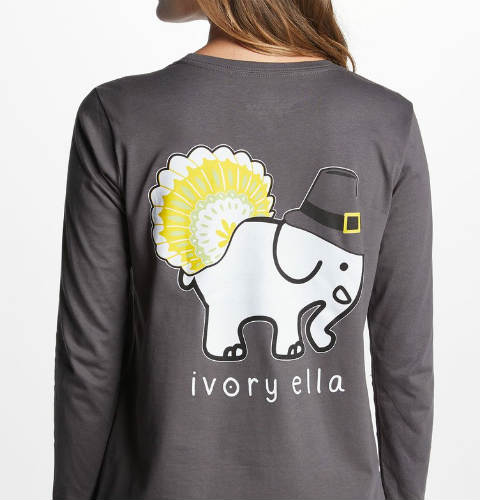 Ivory Ella 2018 Ella Fit Thanksgiving Long Sleeve T-Shirt