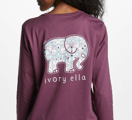 Ivory Ella Fit Royal Purple Bess Long Sleeve T-Shirt