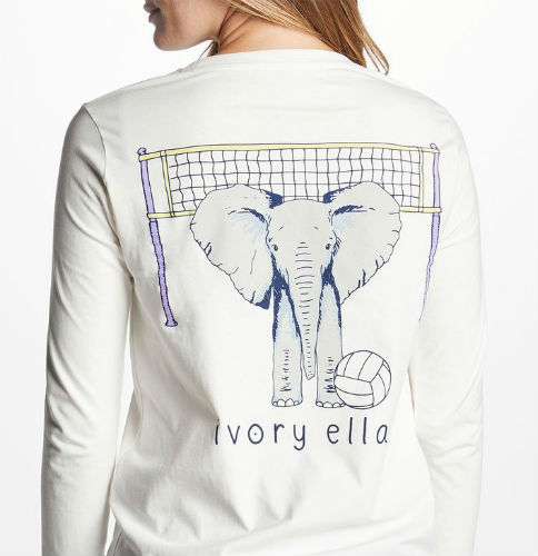 Ivory Ella Fit New Volleyball Long Sleeve T-Shirt