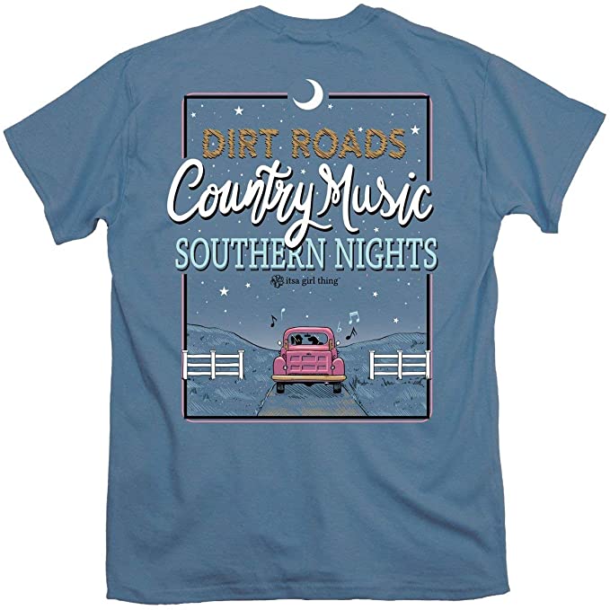 Itsa Girl Thing T-Shirt - Dirt Roads Country Music Southern Nights - Truck