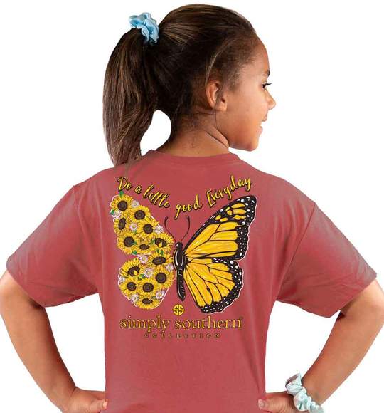 Simply Southern Youth T-Shirt - Butterfly - Do A Little Good Everyday