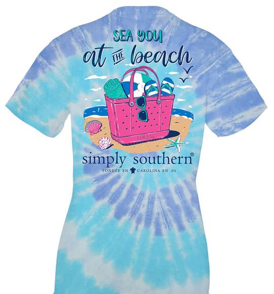 Simply Southern Youth T-Shirt - Sea You At The Beach - Ice Pop