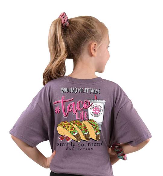 Simply Southern Youth T-Shirt - You Had Me At Tacos - Taco Life