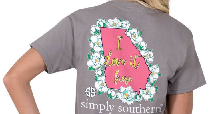 Simply Southern Preppy Tees Georgia I Love It Here T-Shirts