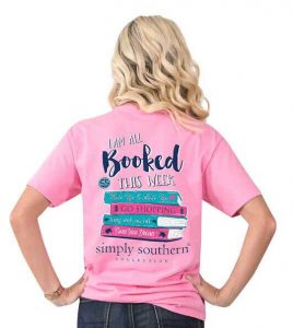 Simply Southern Preppy Tees Booked T-shirt