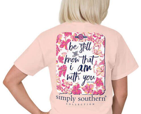 Simply Southern Be Still T-shirt Tee for Women in Rose