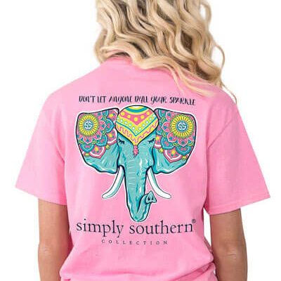 Simply Southern Tees Don't Let Anyone Dull Your Sparkle Elephant T-shirts
