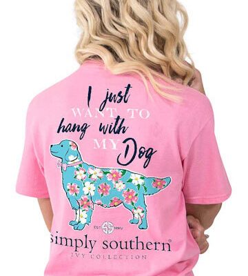 Simply Southern Preppy Tees Hang With My Dog T-Shirts
