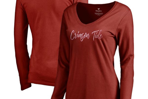 Alabama Crimson Tide Tees Women's Long Sleeve V-Neck T-Shirt