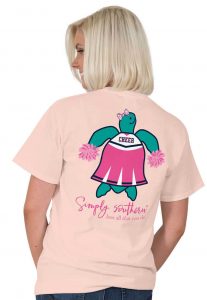 Simply Southern Preppy Tees Collection Cheer Turtle T-shirt