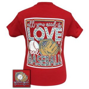Girlie Girl Originals Love And Baseball T-Shirt