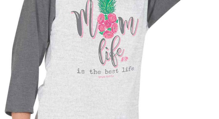 Simply Faithful Mom Life Pineapple Baseball Tee For Women By Simply Southern