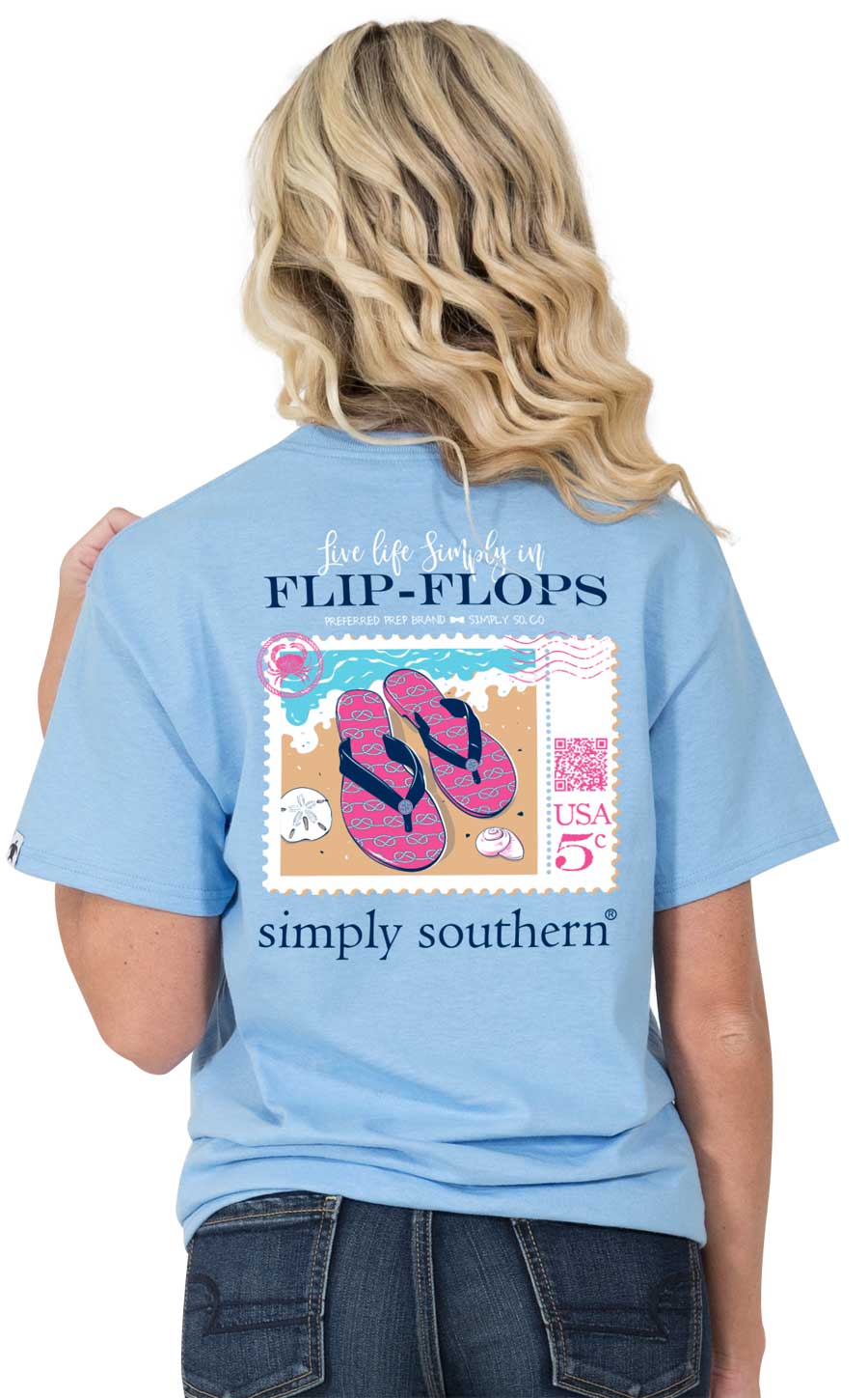 Simply Southern Preppy Collection Tee Flip Flops T-Shirt
