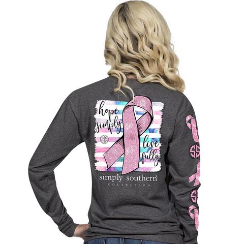 Simply Southern Breast Cancer T-Shirt - Hope Simply Live Fully