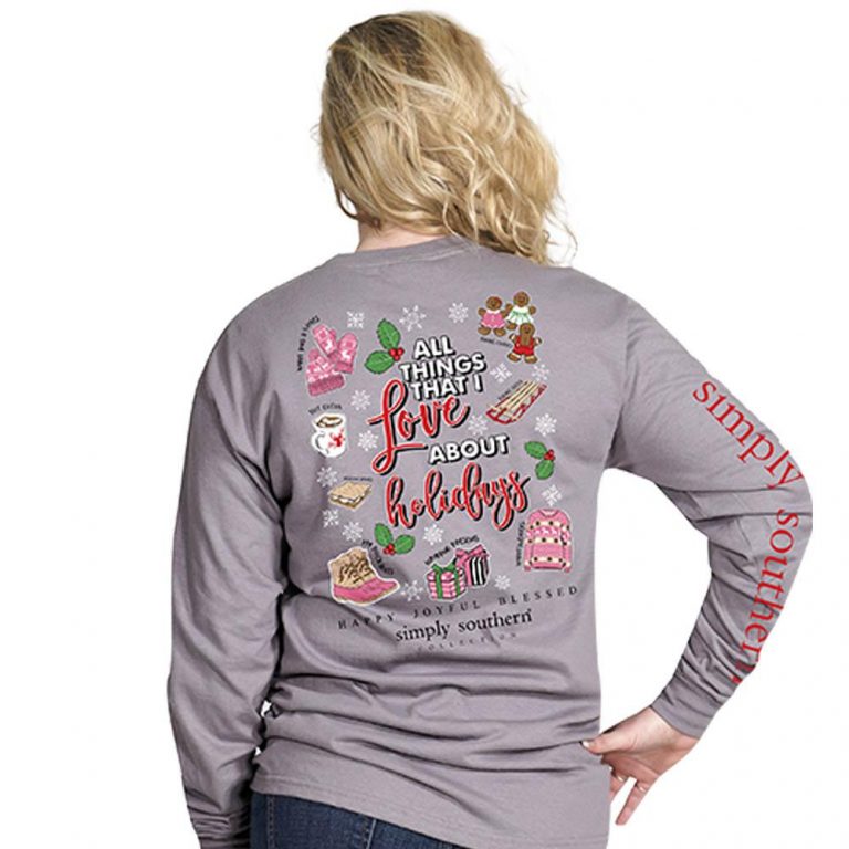 Simply Southern Christmas Shirts Love Holidays Long Sleeve Women