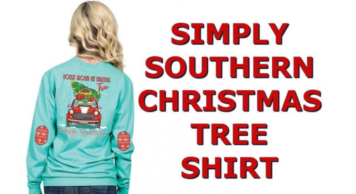 Cute Elves Simply Southern Christmas Tree Shirt Long Sleeve Rockin Car T-Shirt